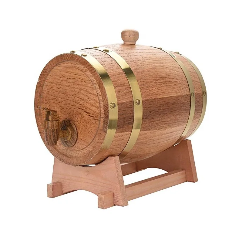 
chea price 5l natural Oak Beer Barrel Small Wooden Wine Barrel with tap 