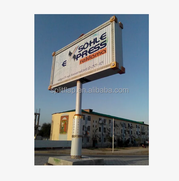 three sided rotating advertising outdoor billboard tri-vision billboard