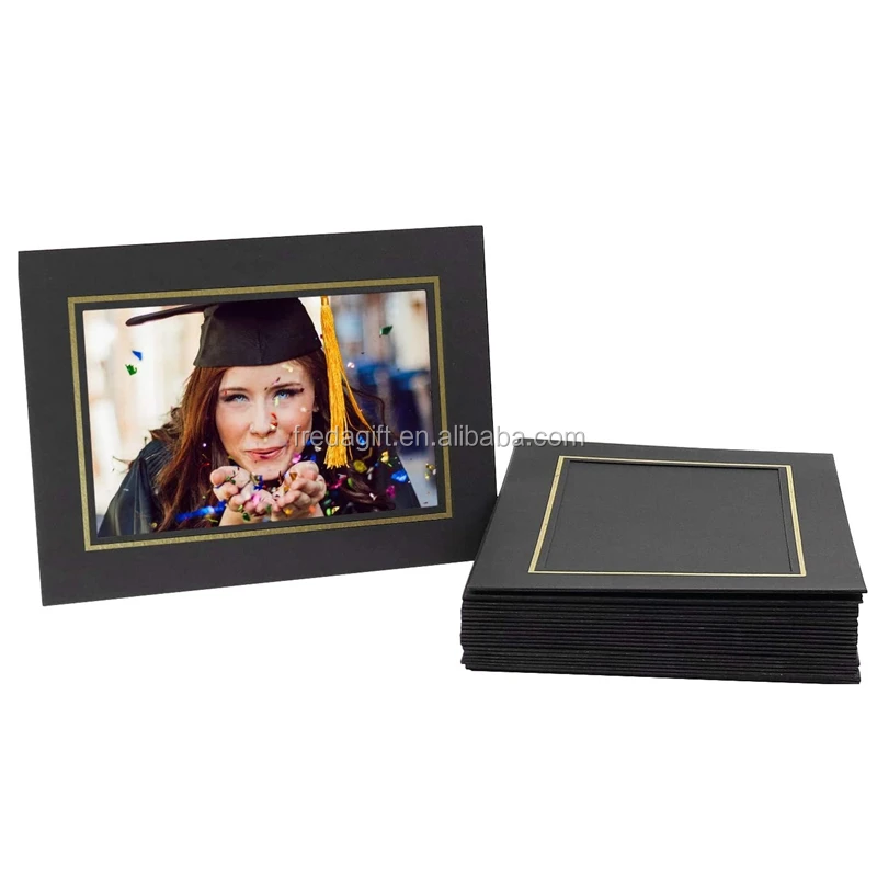 High-end paper photo frames with special black card package edge