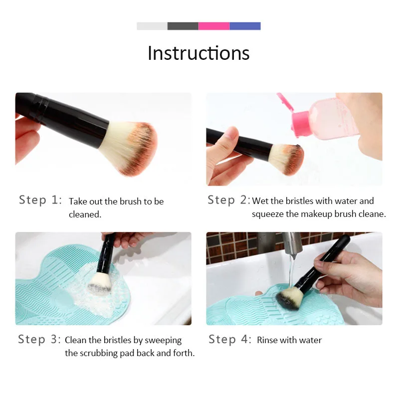 
Wholesale silicone cosmetic brush cleaner makeup brush cleaner mat 