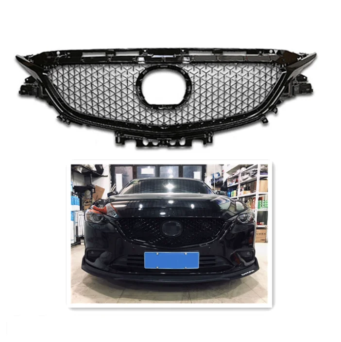 Automotive Parts Hood Grille For MAZDA 6 ATENZA 2017-2019 Upgrade Honeycomb Front Grille 2017-2019