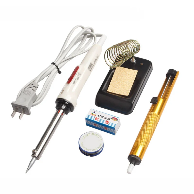 
Soldering Iron [External Heat] 40W/60W Dual-temperature Adjustable [6-Piece Set] Electric Solder Iron Rework Station 