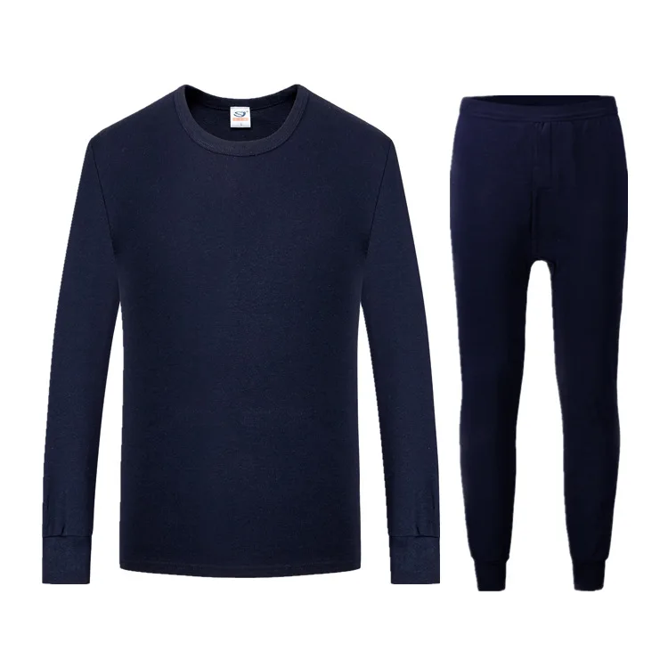 
100% cotton good quality adult long john mens pajamas 