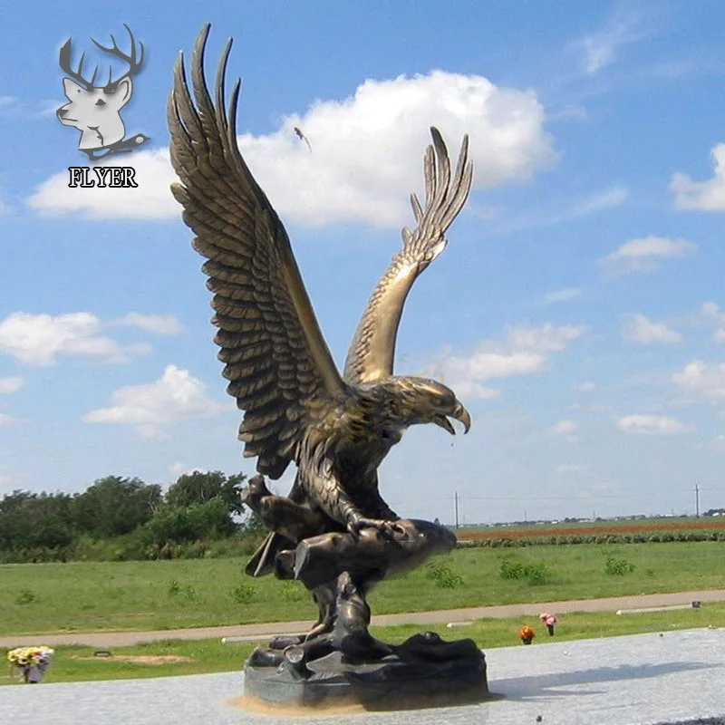 Factory Wholesale Large Outdoor Casting American Eagle Antique Bronze Eagle Statue