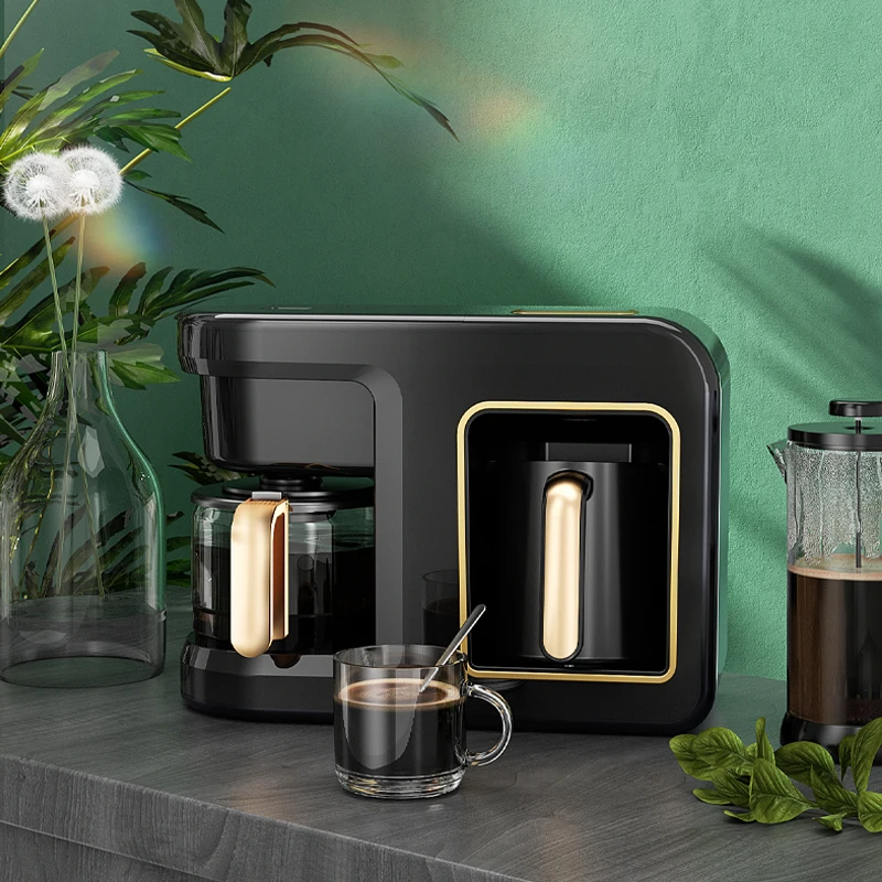 Кофеварка 2 в 1 500 Вт + 400 автоматическая кофемашина чайник для кофе Moka со звуковой сигнализацией