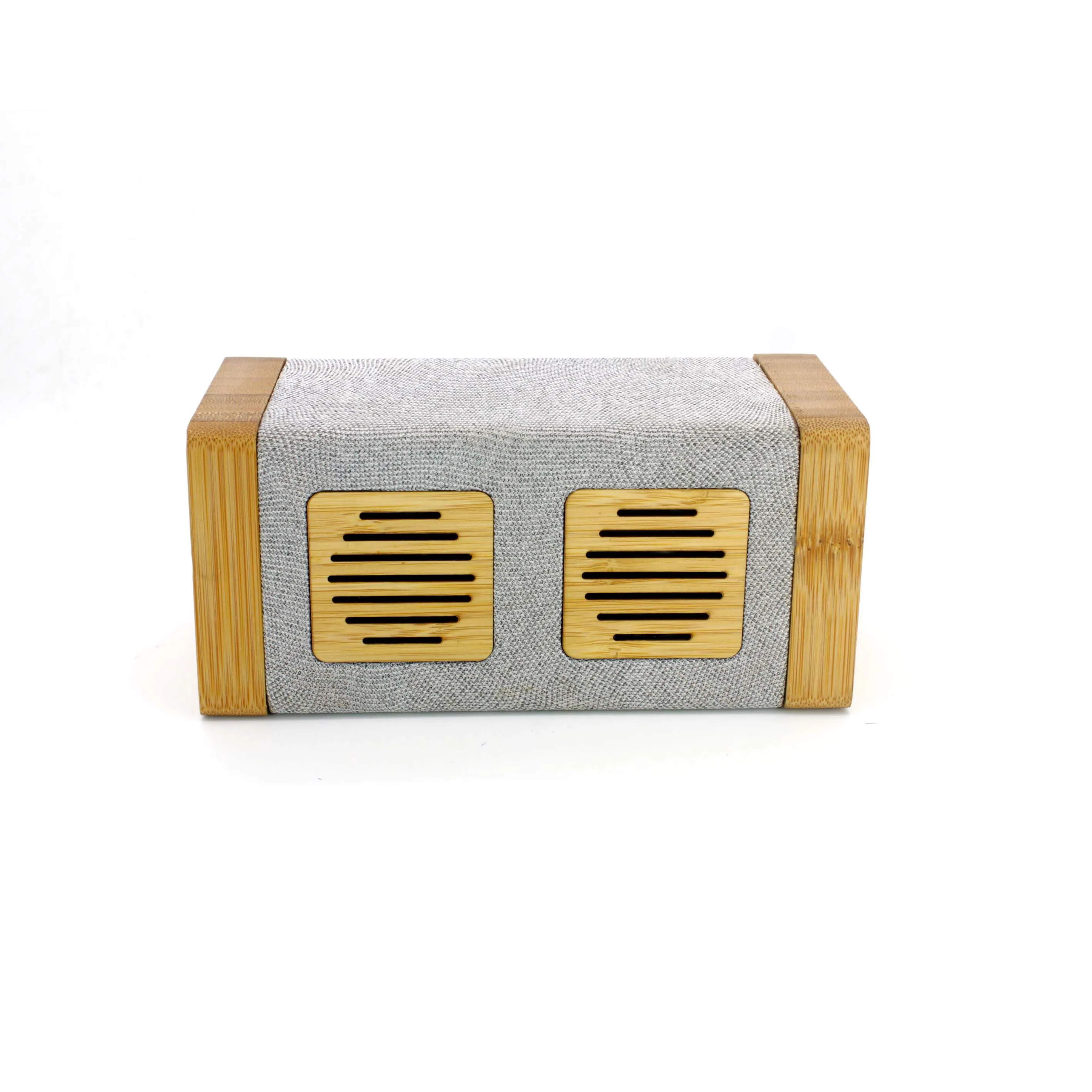 2023 ECO -Friendly Dual Speakers 3WX2 Wood Bamboo Wireless Speaker Rectangular Retro Vintage Portable Speaker