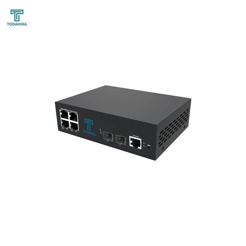 SSH Server and IPv6 Management 2 x Gigabit SFP and 4 x 1000Base-T Layer 2 Managed Ethernet Switch