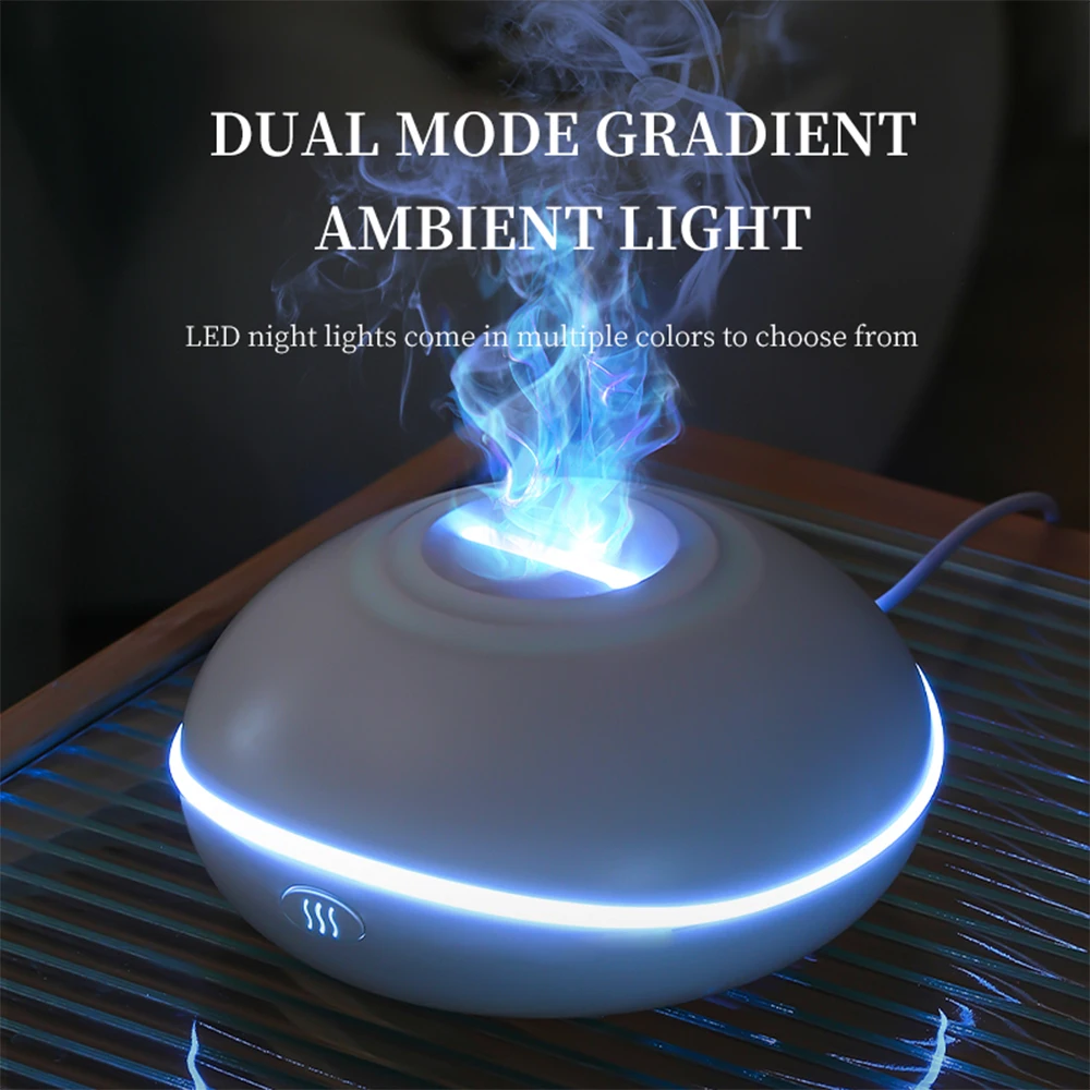 Smart Home Appliances Simulated Flame Humidifier Gradient Atmosphere Light Car Diffuser Delicate Atomization Air Purifier