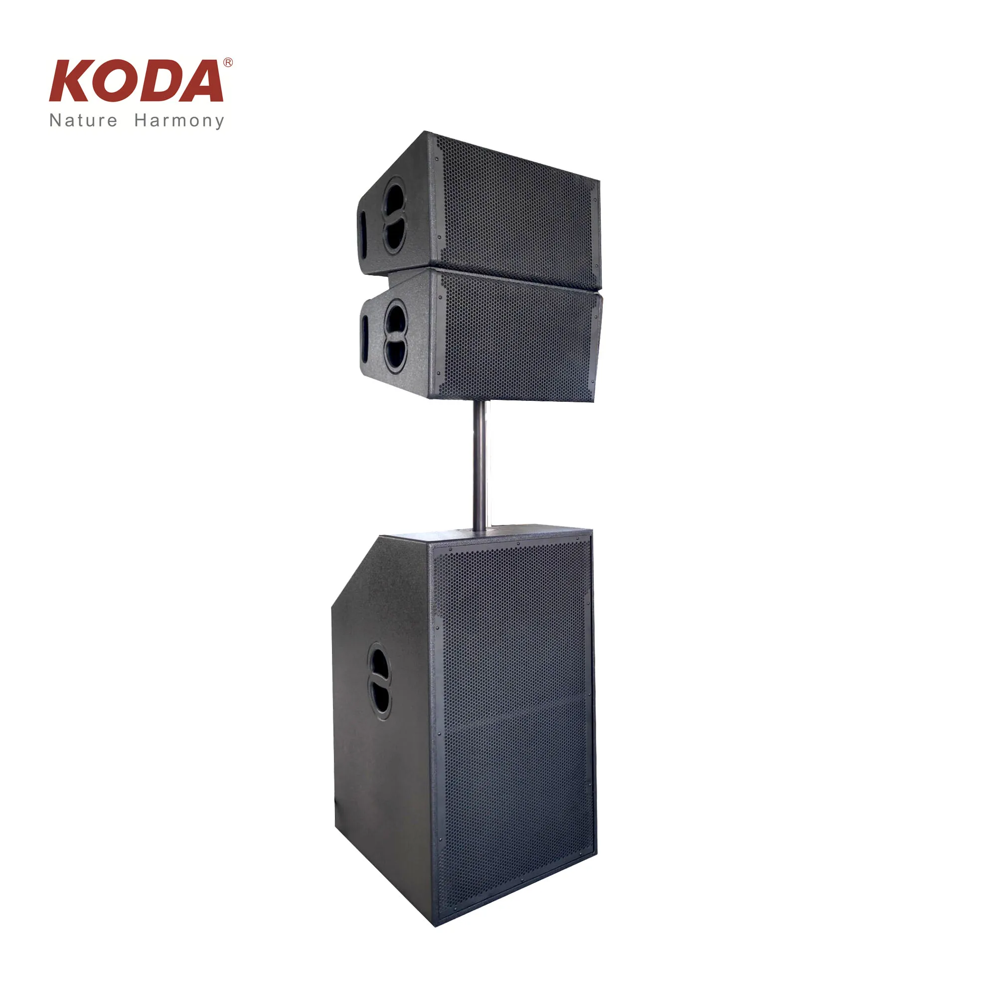 Powered professional line array speaker 12v 1000W Church