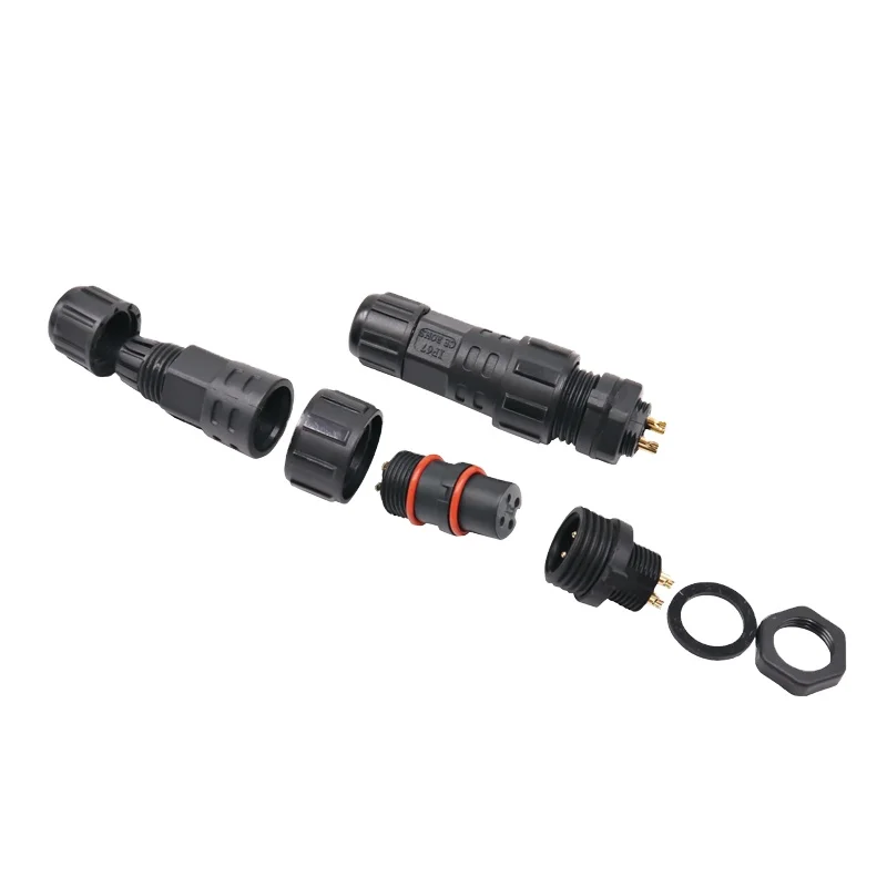 M16 4 pin assembly electrical connector wire to board male female panel mount plug/socket/jack IP67 cable connector outdoor