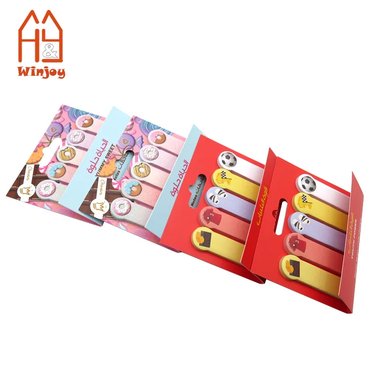 Custom Cartoon Memo Pad Sticky Notes Dividers Tabs Promotional Gift For School & Office With Customized Personalized Logo Design