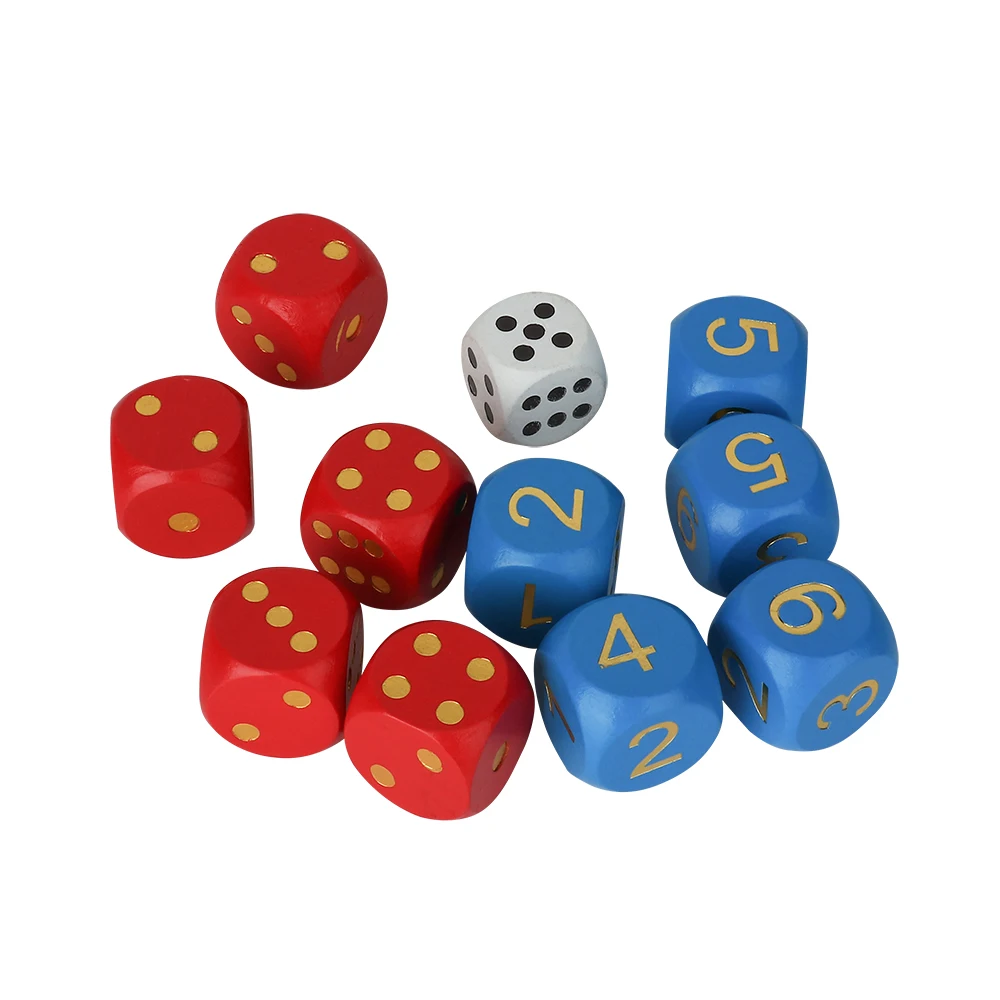 Custom Playing Board Game Components Wood D6 Polyhedral DND Dice