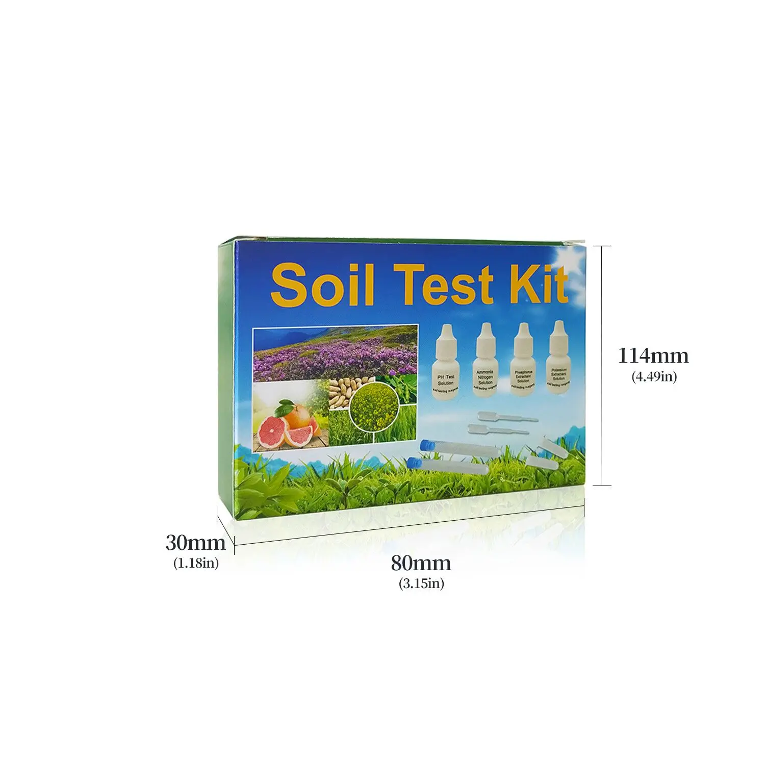 Manufacturer 4 parameters ph ammonia nitrite soil fertility test kit for garden