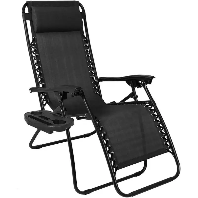 
Folding Zero Gravity Lounge Chair Wide Recliner for Outdoor Beach Patio Pool 