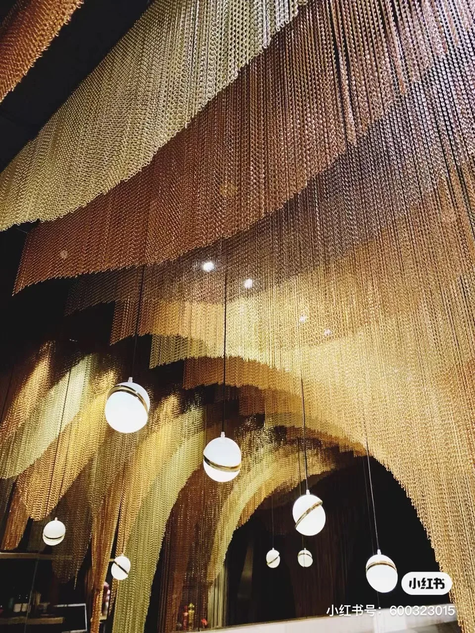 Factory Customized Silver Aluminum Chain Link Curtain Fly Curtain Screen Hall Partition Curtain For Office