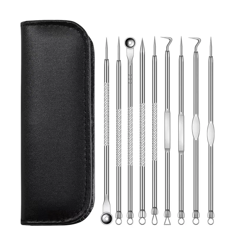 9 Pcs Stainless Pimple Pin Tool Blackhead For Blackhead remover Tool With Pimple Extractor Pin