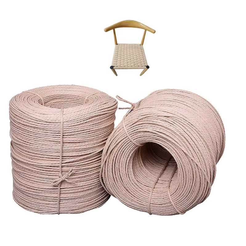 Waterproof 3 ply Twisted Paper Ropes  Danish Rope 3.5 mm 4 mm EXW Factory Price Paper Rope For Desk