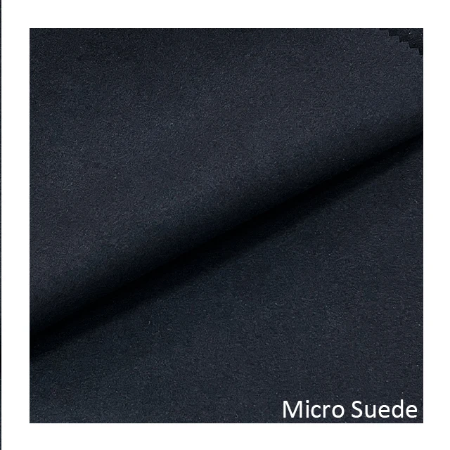 For gloves/shoes/bags/upholstery/mittens/soft 0.7mm Pure Black Eco Friendly Synthetic Microfiber Material Suede Leather