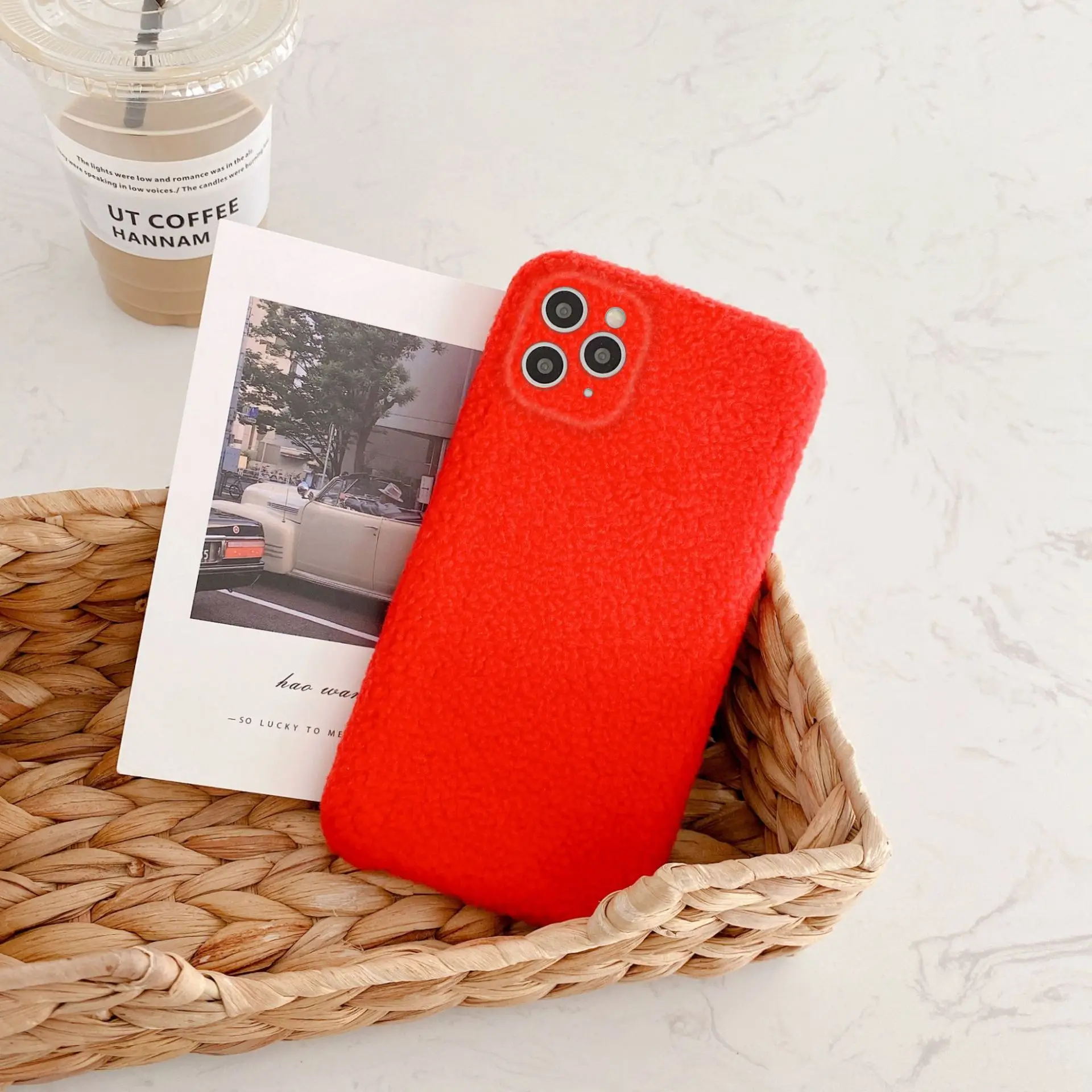 For Wool fabric cloth candy girl cell phone case for iphone 11 12 pro max  X/XS XR