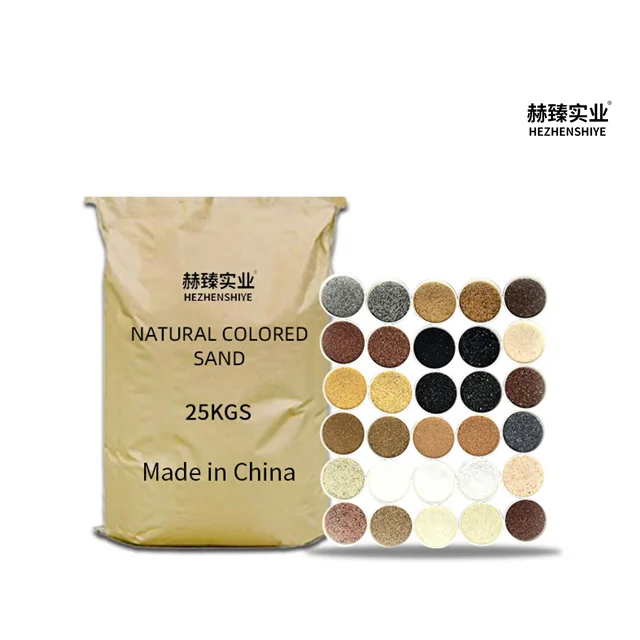 Hezhen color granule sand for roofing pavement hourglass home decoration color sand