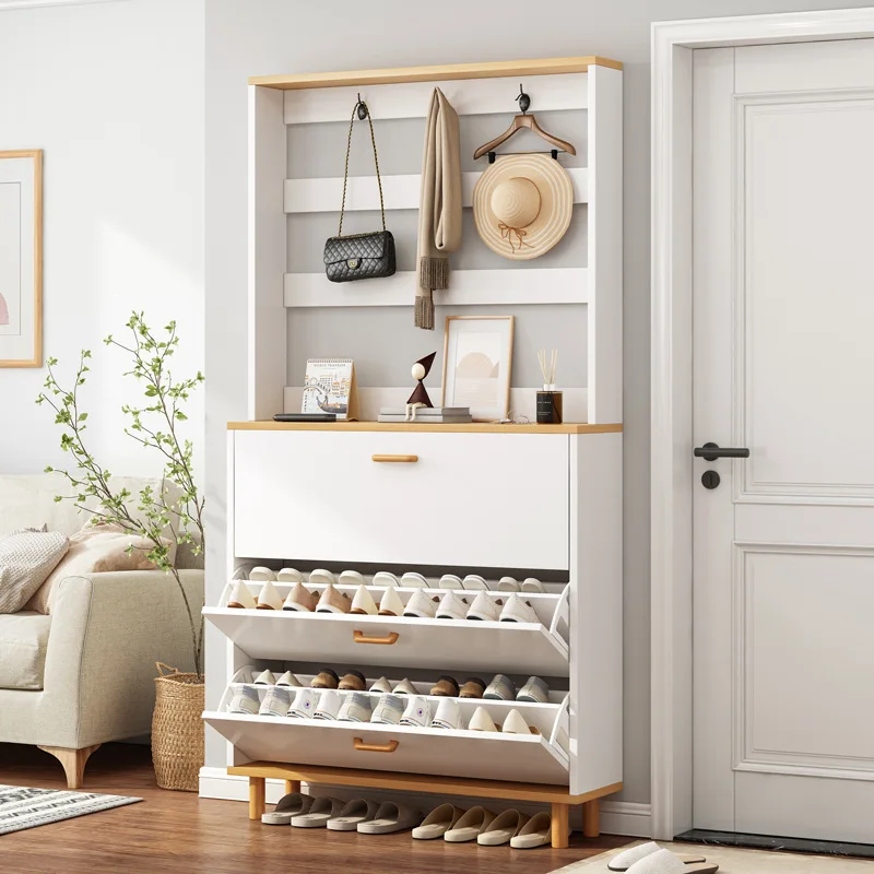 Home Living Room Furniture White Shoe Rack Cabinet Cheap Price Manufacturer Wooden Shoe Storage Cabinet Shoe Rack Designs