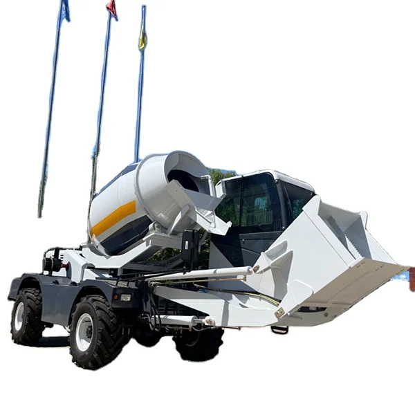4 Wheel Drive Self Loading Cement Mixer Mini Concrete Pump  Concrete Mixer and Pump National 2 engine