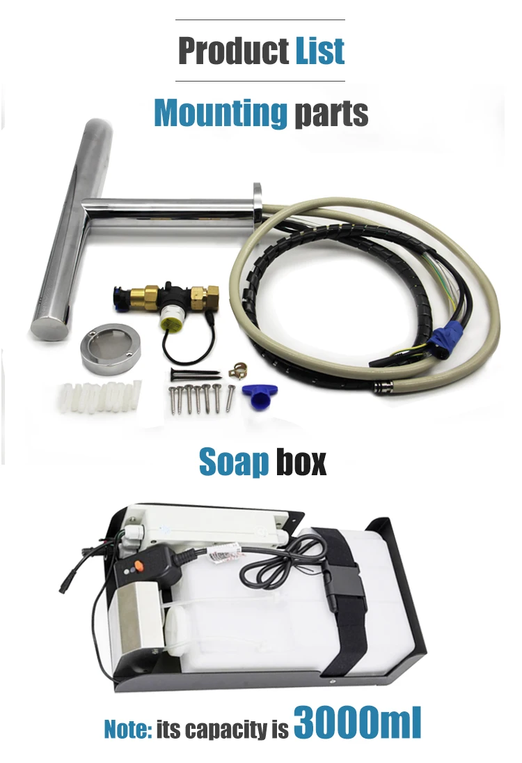 3 In 1 Tap Hand Dryer Bathroom Touchless Sensor Sink Faucet With Soap Dispenser