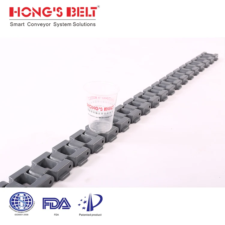 Hongsbelt HS-F3000A-TAB Side Flexing Knuckle Chain Plastic chain Conveyor Belt  High Quality Sprocket Drive Modular Belt