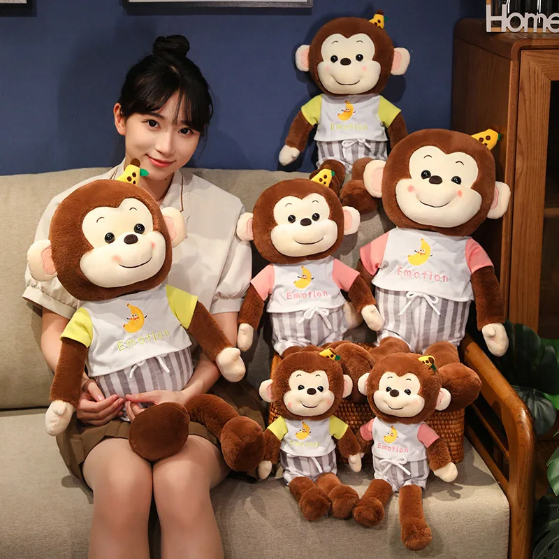 Wholesale new monkey doll grab machine doll banana monkey stuffed animal toy for children bed gorilla plush toy