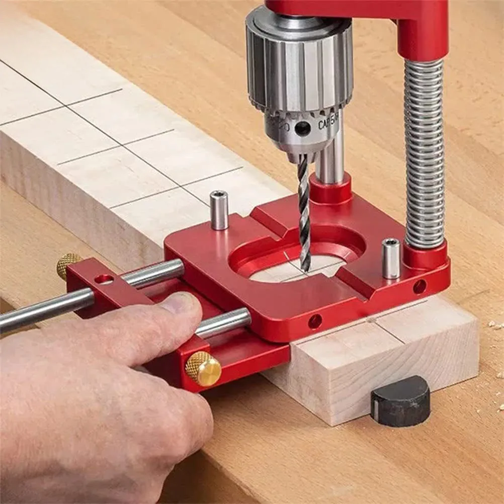 Woodworking drilling positioner Alloy steel easy and labor-saving woodworking drilling template guide tool