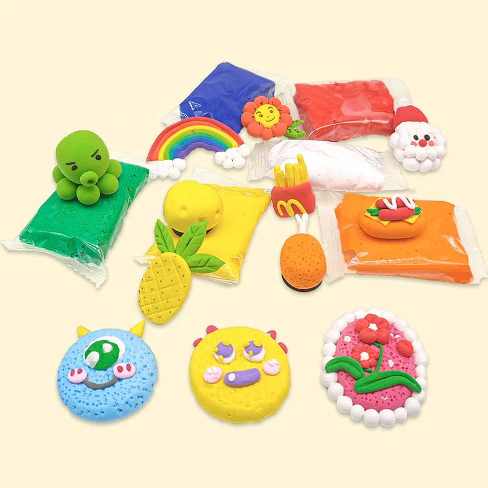 DIY Modeling Air Dry Clay Kit for Kids Create Your Own Fridge Magnet with 6-Color Soft Nontoxic Clay Clay Fridge Magnet