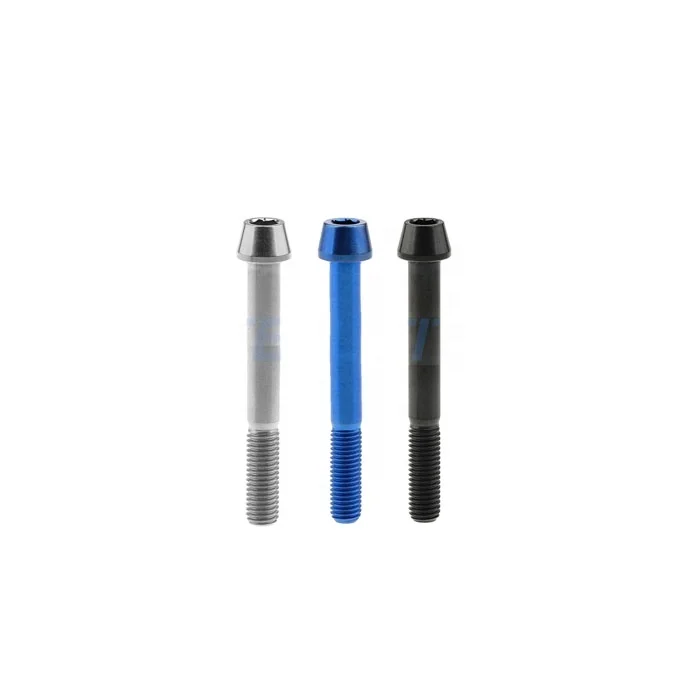 M4 M5 M6 M8 Titanium screw Socket Taper Head Anodized Color for motorcycle