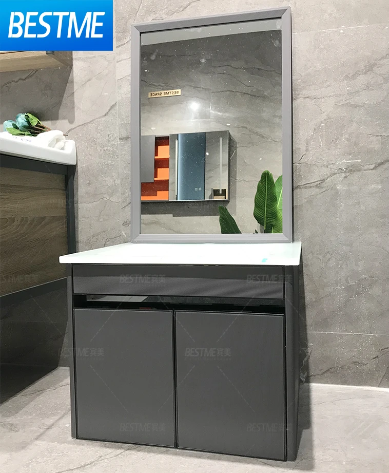 Bathroom Wall Cabinet Vanity Sink Furniture glass basin vanity sink stainless steel storage bathroom cabinet