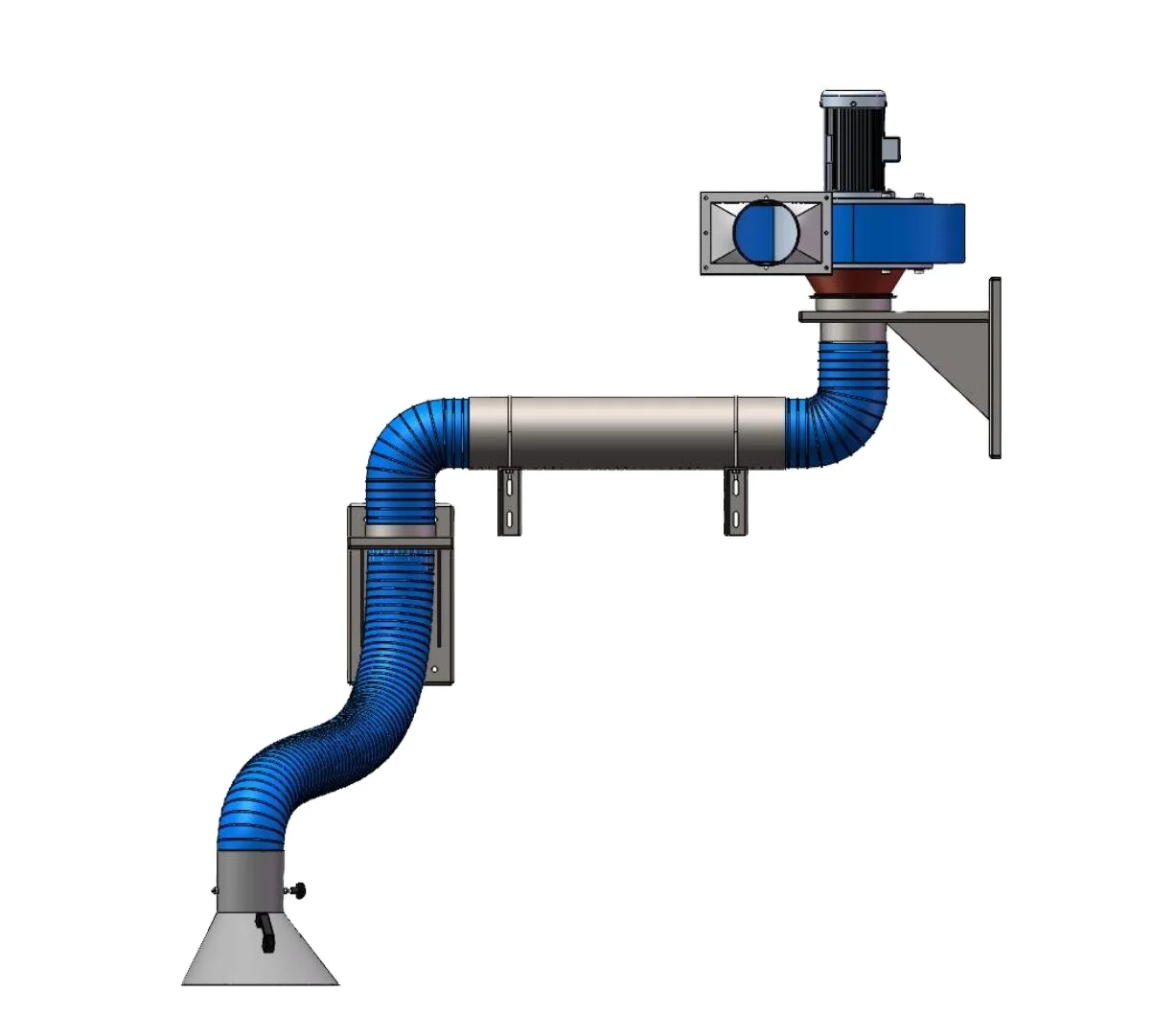 Industrial Welding Fume Extractor Arms/Fume Exhaust Arm with Fan/Soldering Dust Suction Motor Fan