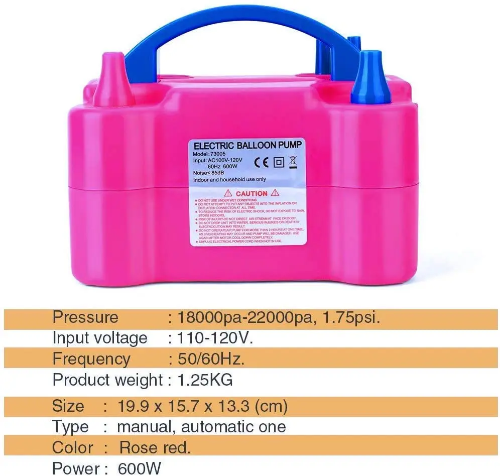 Hot-selling portable double-nozzle balloon pump used for all kinds of products good performance