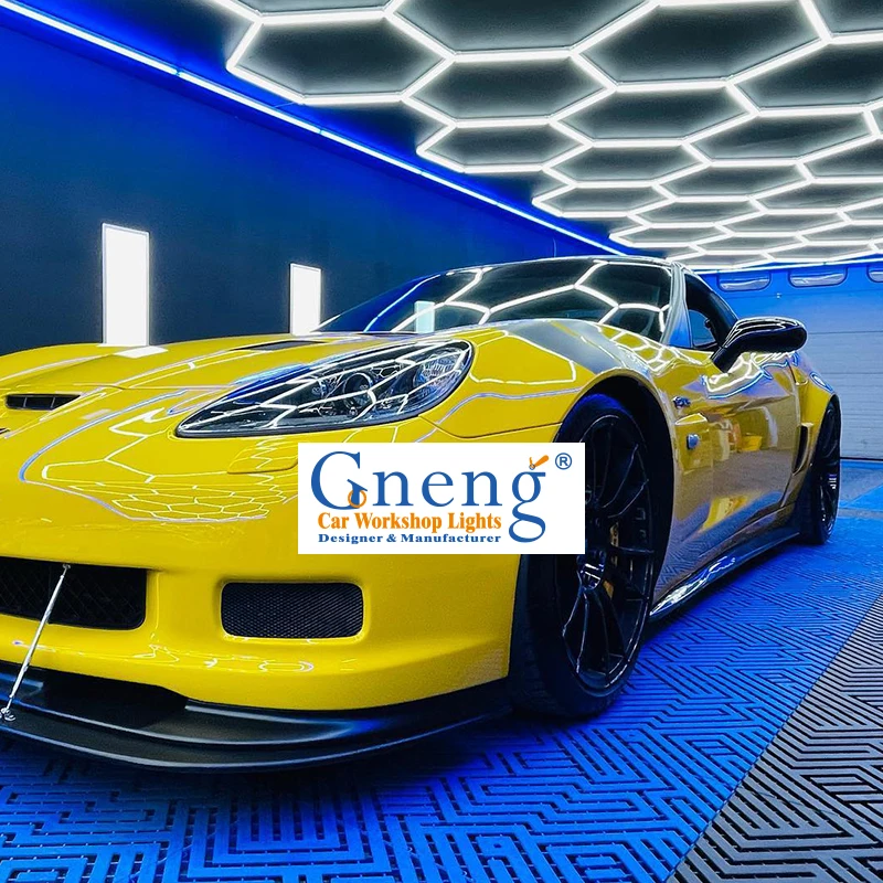Продажа с завода Gneng высоколюксовый автомобильный выставочный зал шестигранный светильник светодиодный паук лампы для мойки