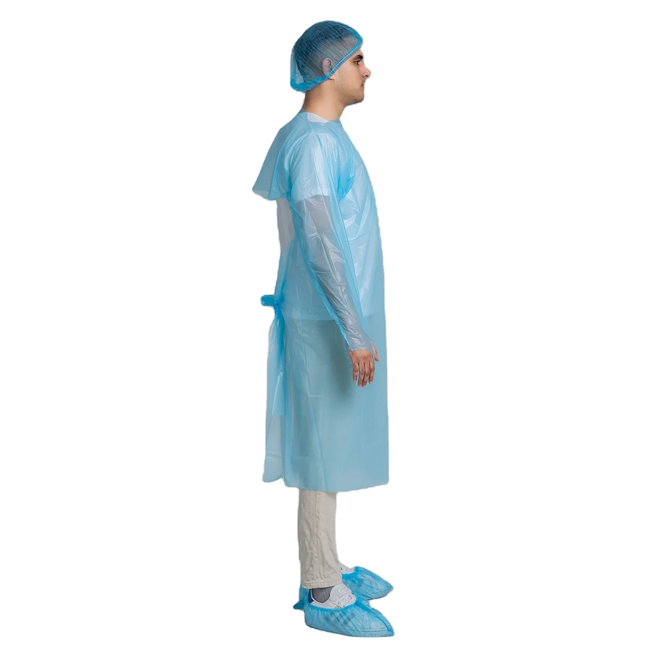 Cpe Coat Gown Disposable Cpe Isolation Gown Medical Disposable Hospital Cpe Gown Ce Customized Wearable Devices