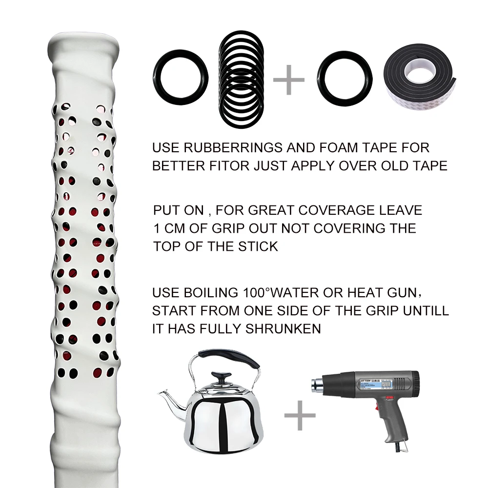 Hockey Grip Tape Non Slip Heat Shrinkable Sleeve Ice Hockey Stick Grips Training Heat Shrinkable Tube
