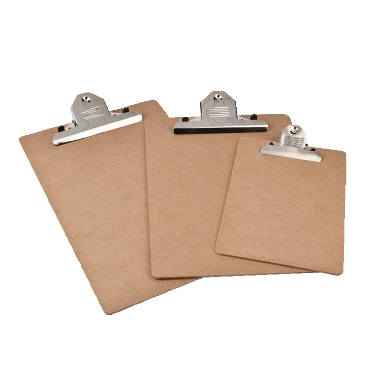 Custom logo Wooden A4 A5 Clipboard Standard Clip Board Wood Writing Boards Clip Folder