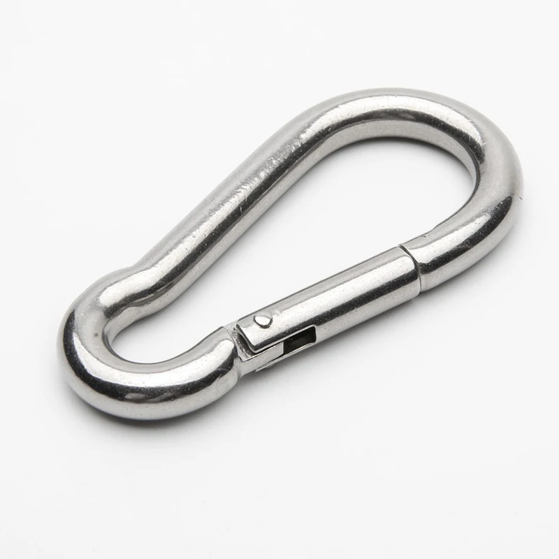 Heavy Duty Stainless Steel Carabiner for Camping Hiking Carabiner Snap Hook Spring Buckle Key Ring Carabiner