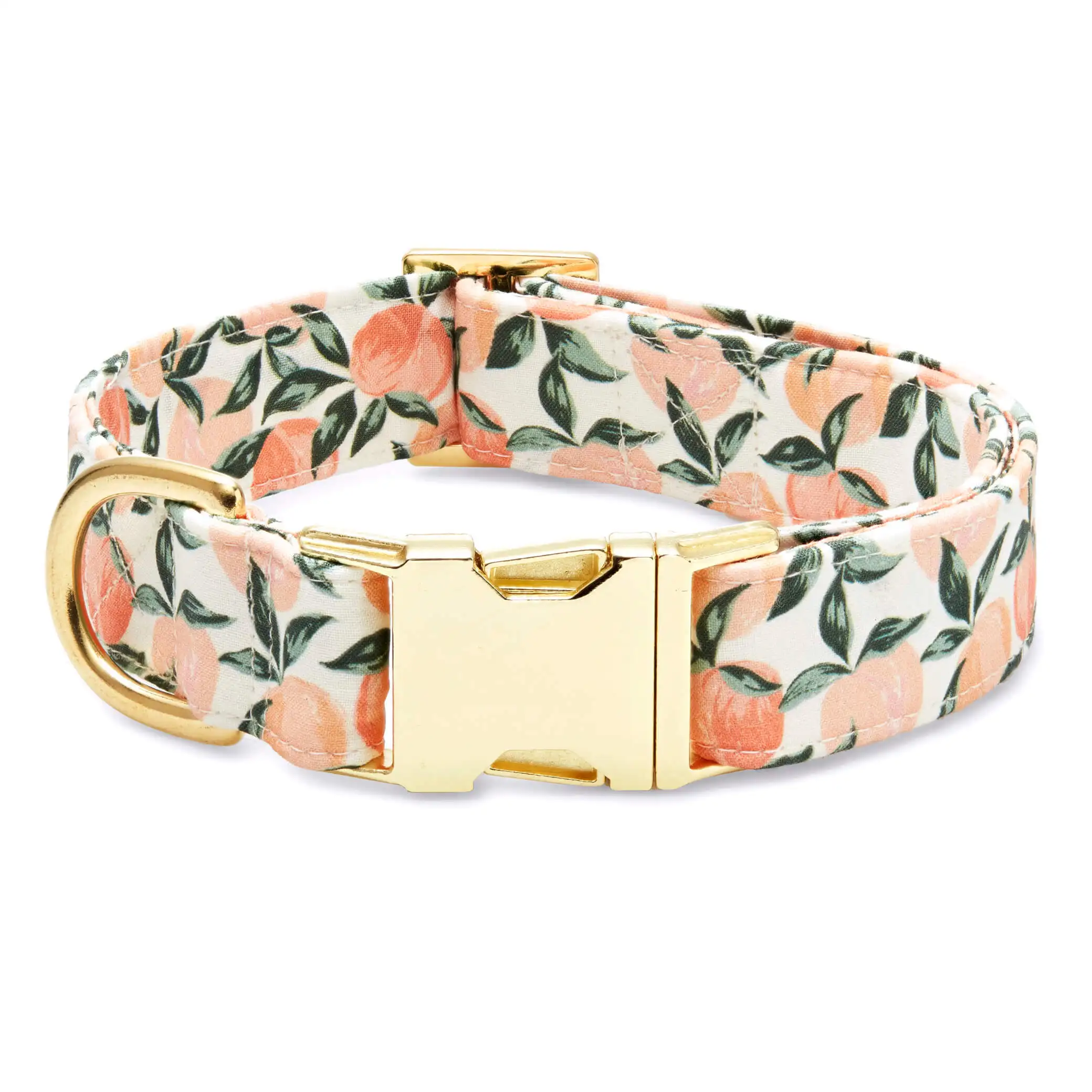 Personalized Custom Wholesale Printing Pattern Adjustable Rose Gold Metal Buckle Pet Dog Collar