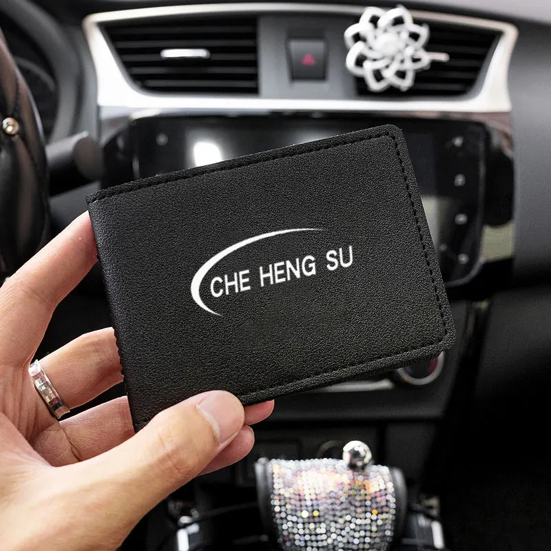 OEM Car PU Leather bag Documents Protective Case Bank card ID card holder storage Motor vehicle driving card package
