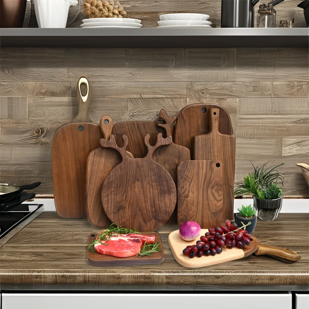 mini walnut Cutting Chopping wooden Cheese serving Board Charcuterie Platter Ideal with lid custom logo set tray for Fruit