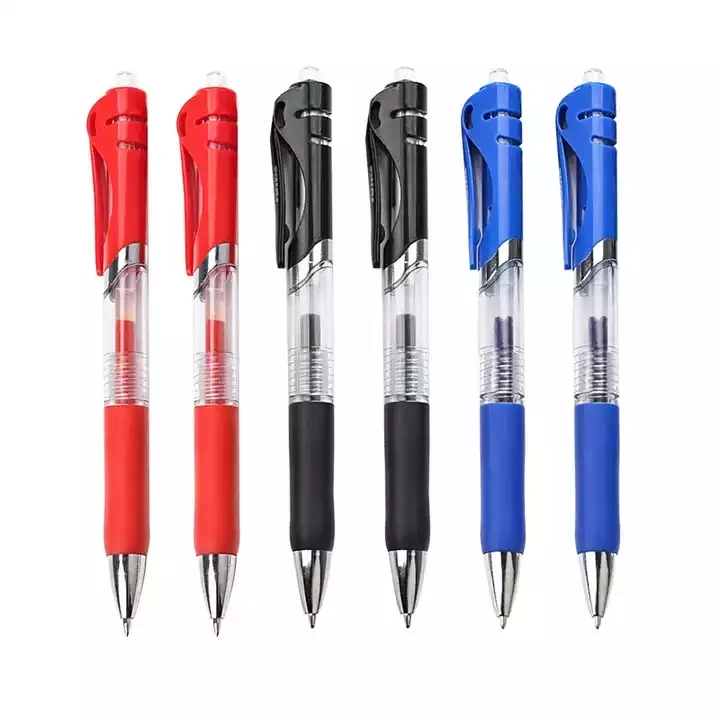 High Quality Custom Pink and Rose Gold 0.5 mm Black Refill Press Action  Ballpoint Pens