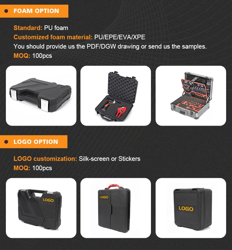 Universal PP ABS Document box PC computer brief case for business suitcase