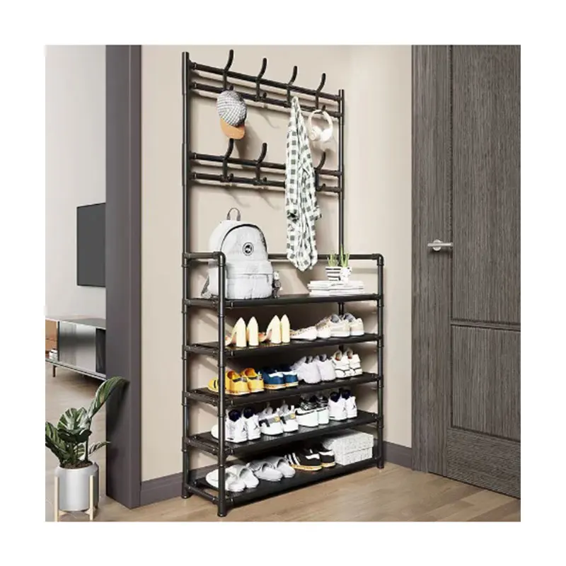 Hat Hanger Modern Household Closet Coat Rack Clothes Shoes Hanging Bags Storage Racks Cloth Drying With Shelves