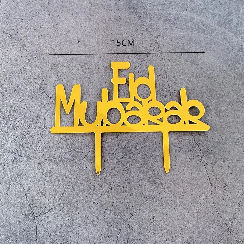 Acrylic Cake Insert Eid Mubarak Cupcake Toppers Wedding Birthday Party Ramadan Decor Cupcake Topper Muslim Party Supplies