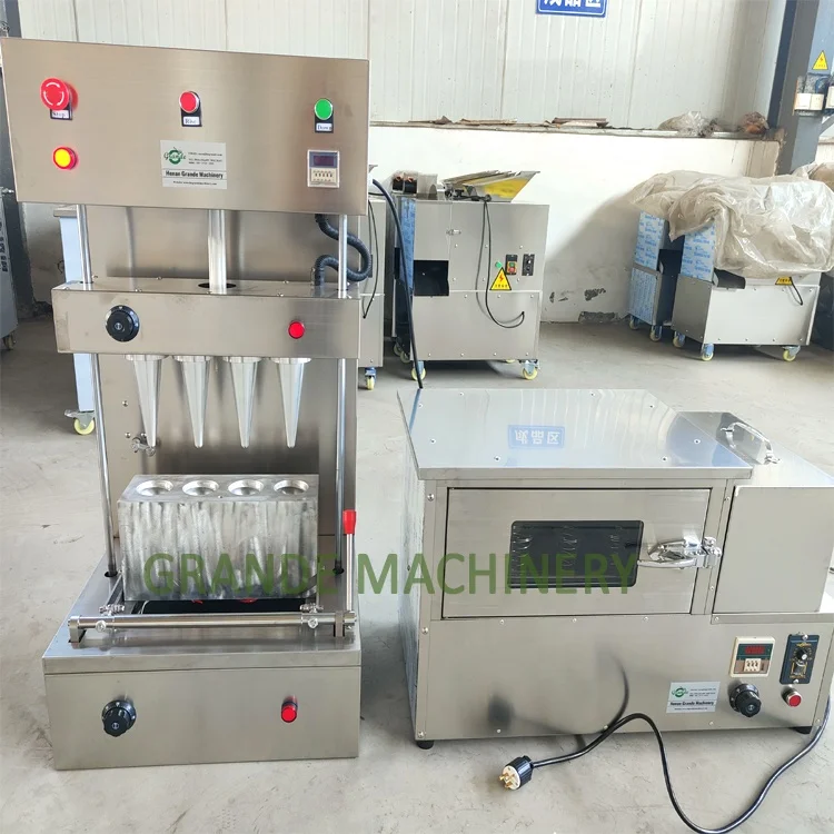 Factory Supply Superior Quality Commercial Pizza Cone Moulding Machine Rotating Pizza Oven Display Case Pizza Kono Maker
