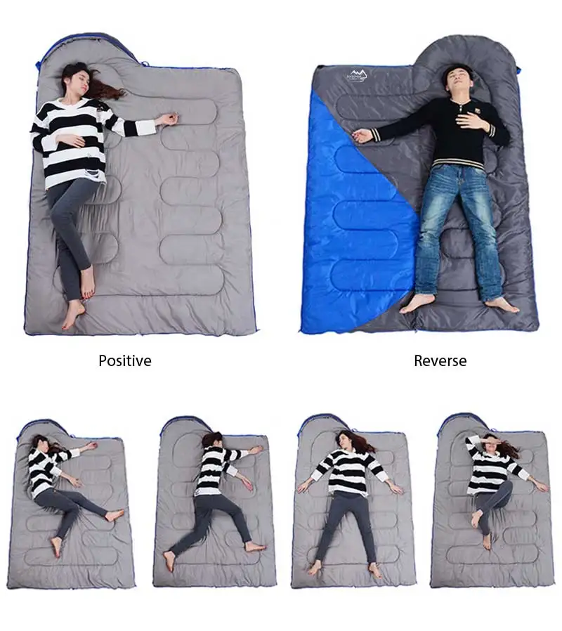 Good Quality 3 Seasons Outdoor Glamping Ultra Light Hollow Cotton Camping Single Adult Compact Envelope Sleeping Bags