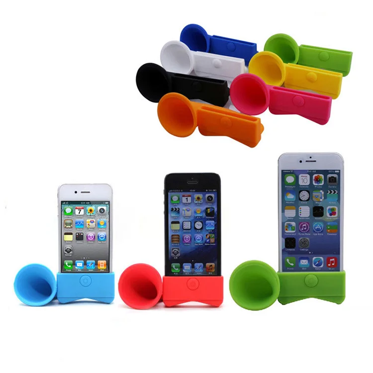 Promotional gifts Silicone portable phone speaker music mobile phone speaker/ mini cell phone external speaker